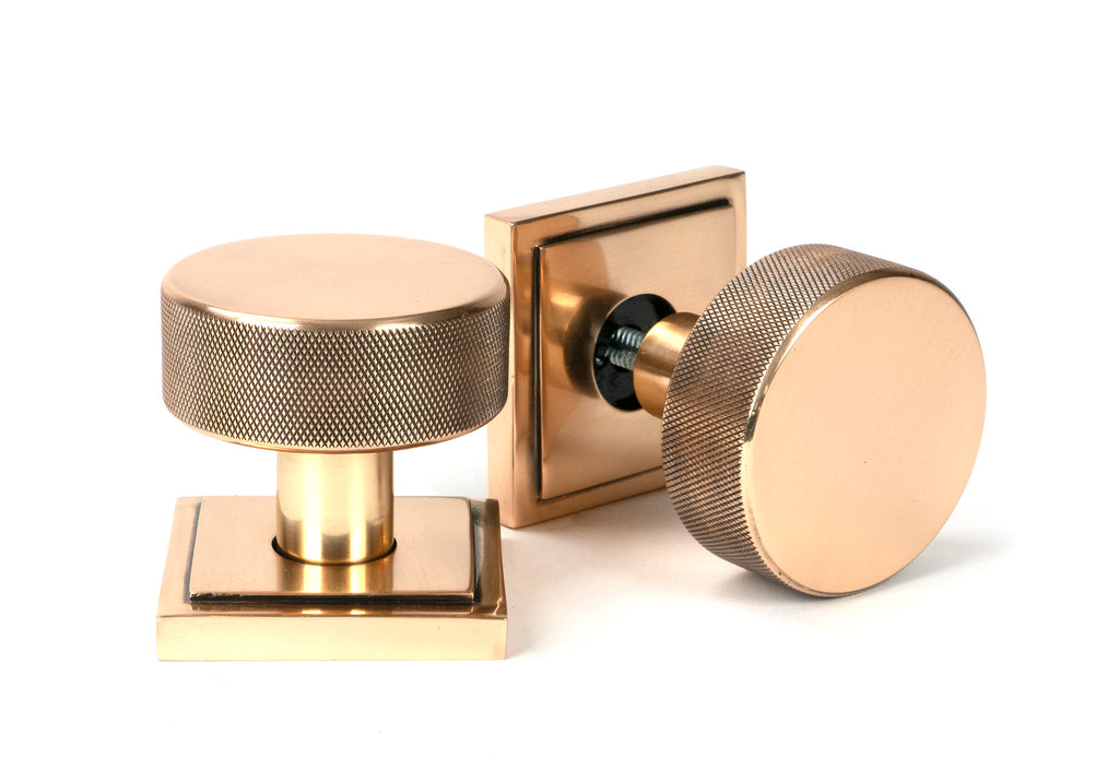 From The Anvil's Polished Bronze Brompton Mortice/Rim Knob Set