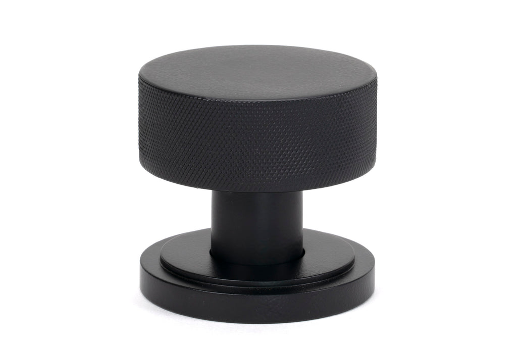 From The Anvil's Matt Black Brompton Mortice/Rim Knob Set