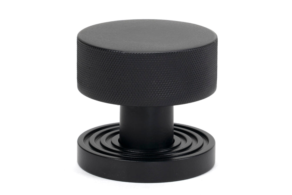 From The Anvil's Matt Black Brompton Mortice/Rim Knob Set