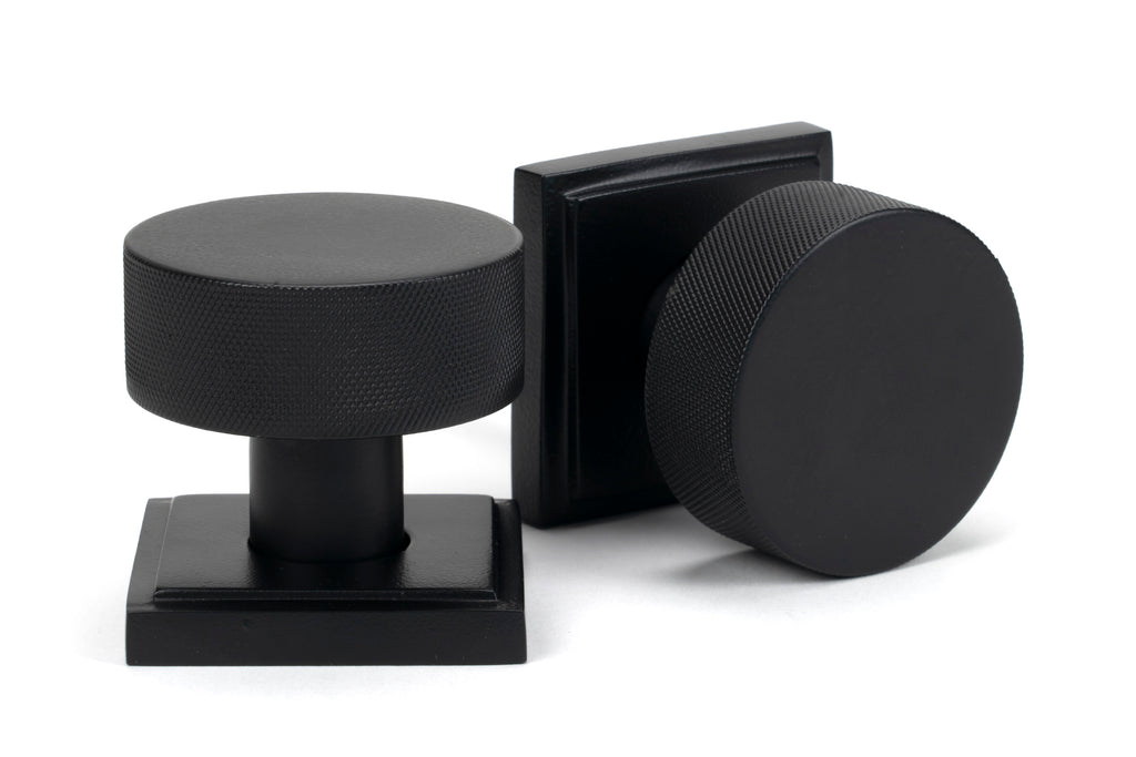 From The Anvil's Matt Black Brompton Mortice/Rim Knob Set