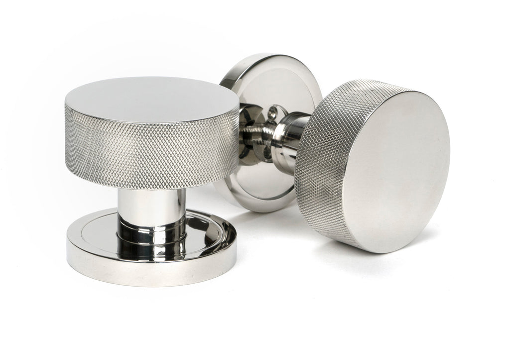 From The Anvil's Polished Marine SS (316) Brompton Mortice/Rim Knob Set