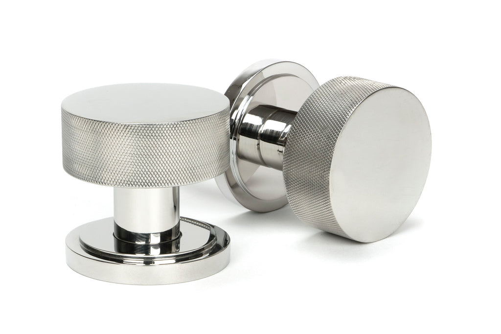 From The Anvil's Polished Marine SS (316) Brompton Mortice/Rim Knob Set