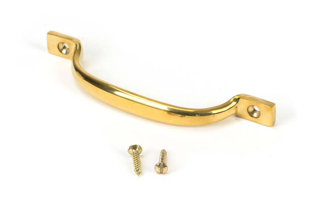 From The Anvil's Polished Brass Slim Sash Pull