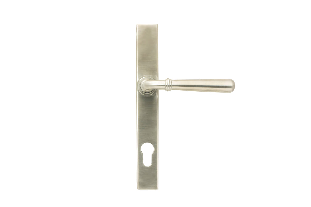 From The Anvil's Satin Marine SS (316) Newbury Slimline Lever Espag. Lock Set