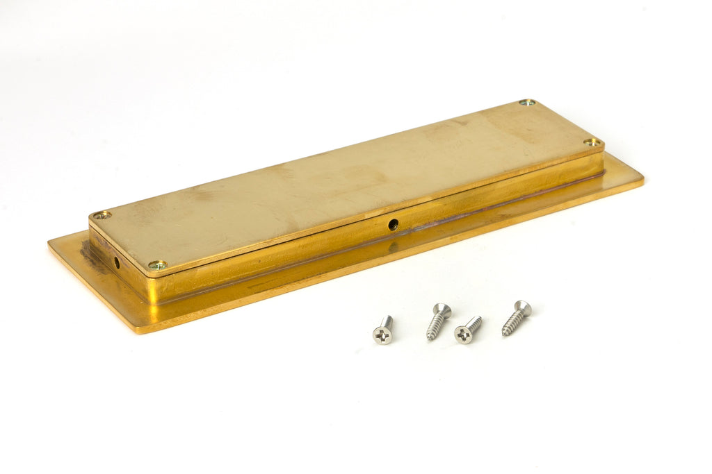 From The Anvil's Polished Brass Plain Rectangular Pull