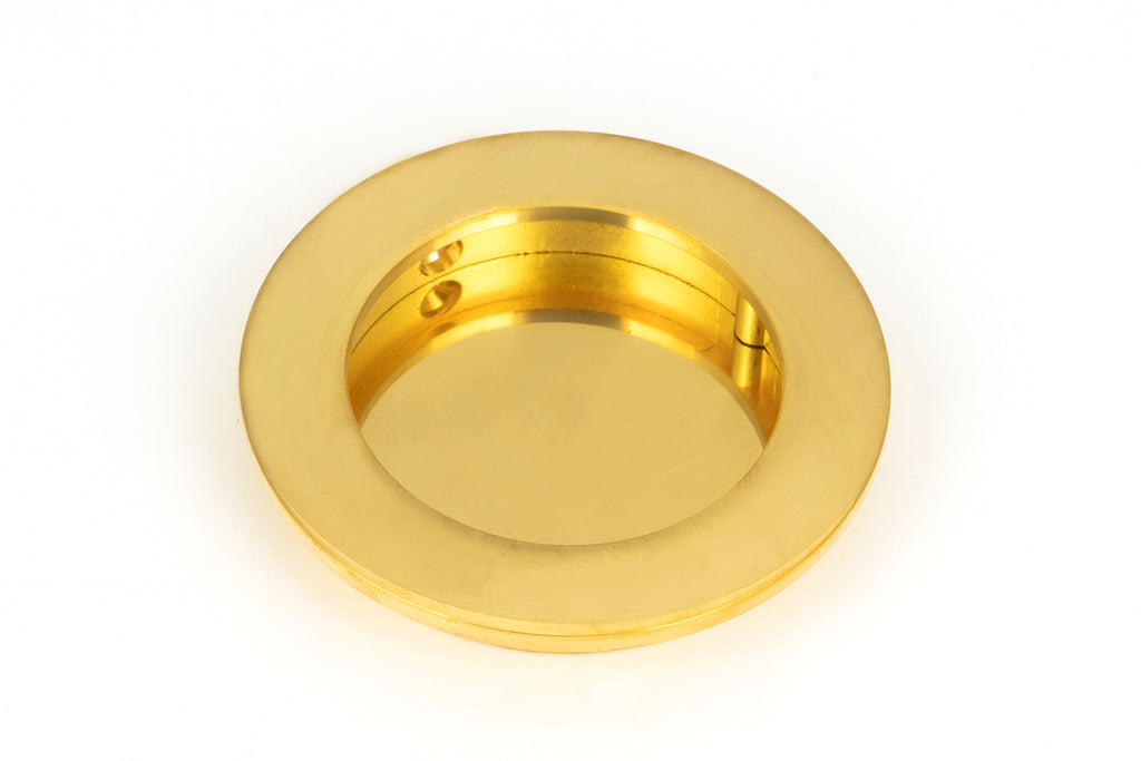 From The Anvil's Polished Brass Plain Round Pull