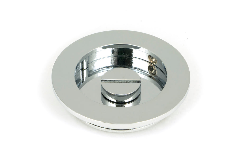 From The Anvil's Polished Chrome Plain Round Pull - Privacy Set