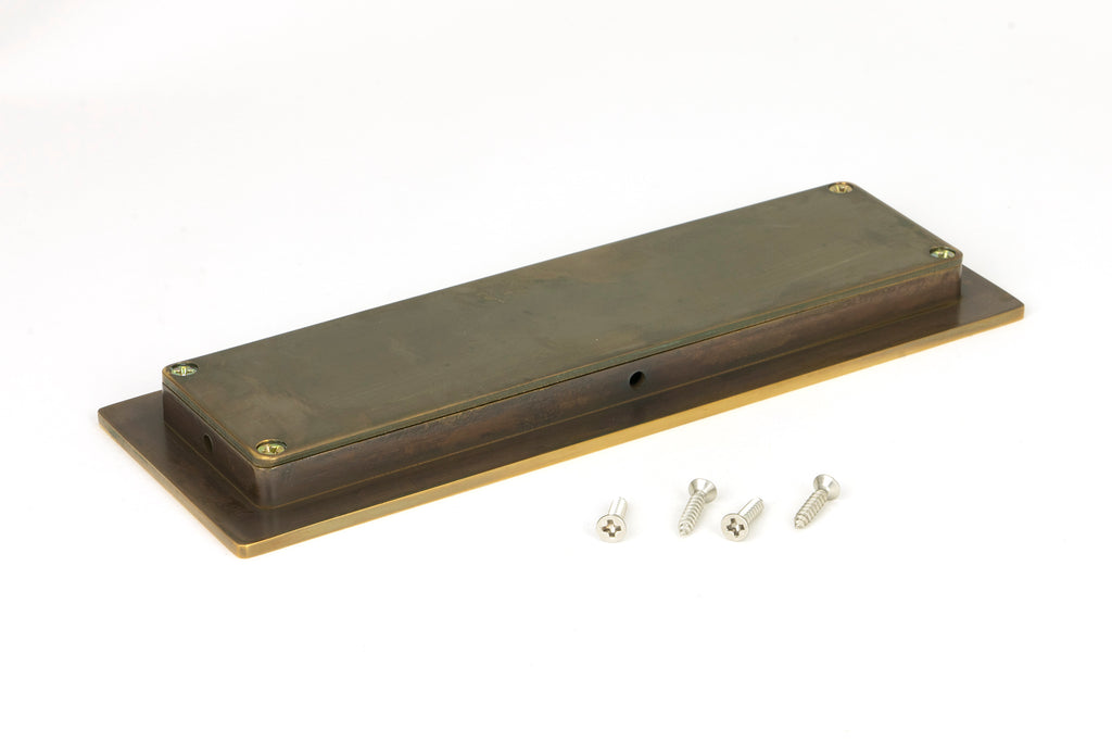 From The Anvil's Aged Brass Plain Rectangular Pull