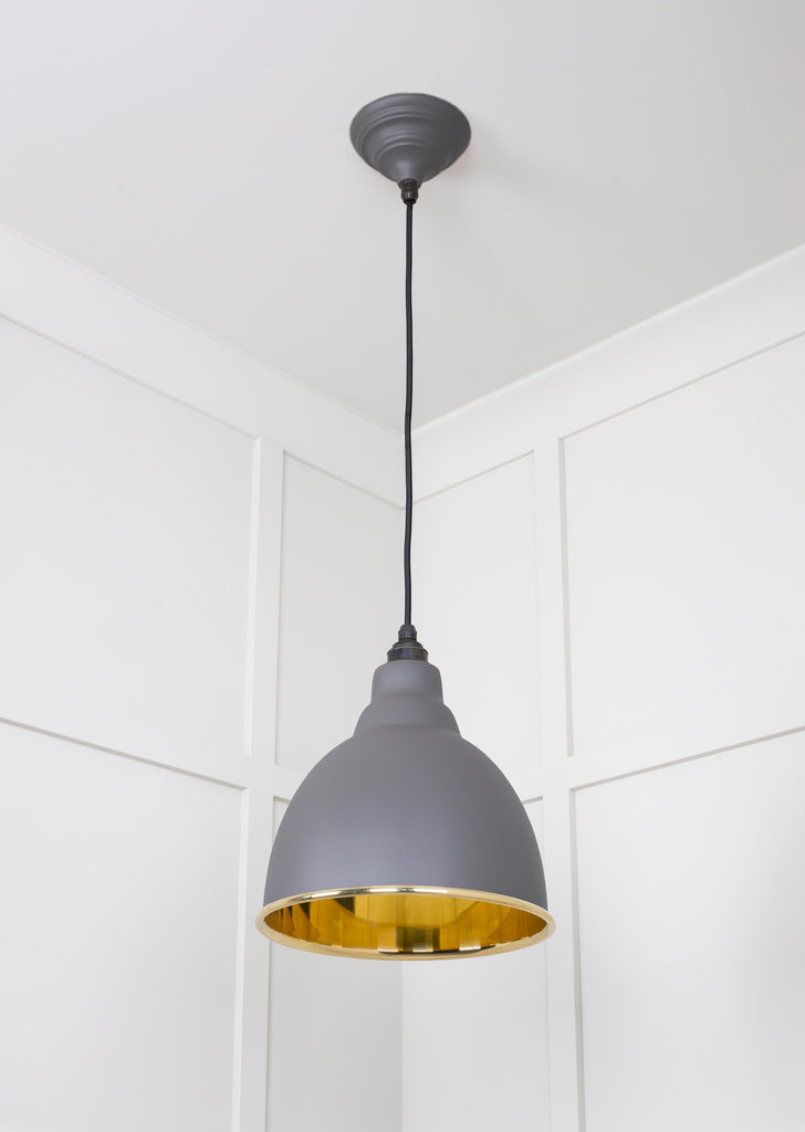 From The Anvil's Smooth Brass Smooth Brass Brindley Pendant