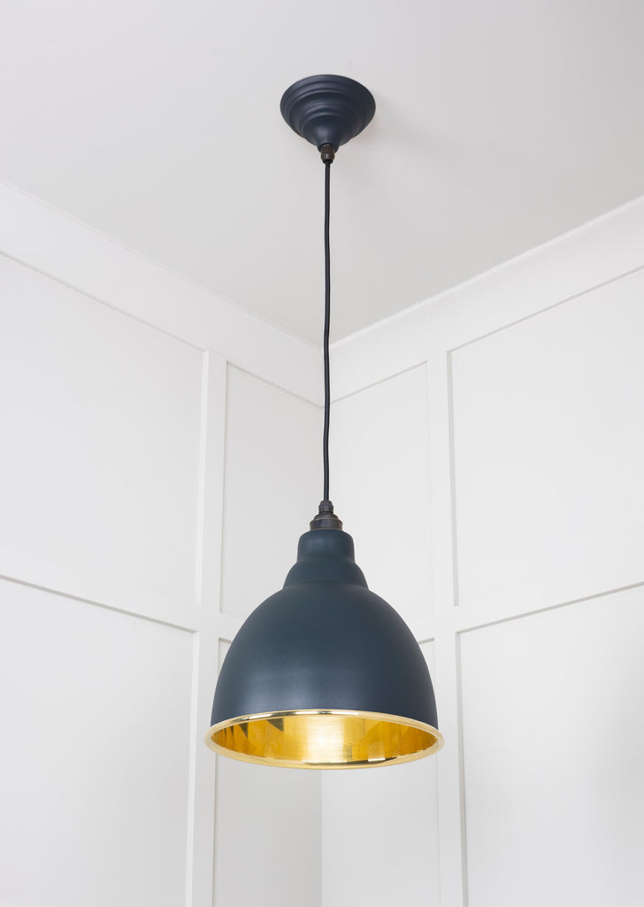 From The Anvil's Smooth Brass Smooth Brass Brindley Pendant