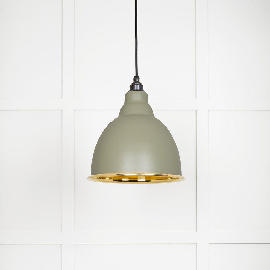 From The Anvil's Smooth Brass Smooth Brass Brindley Pendant