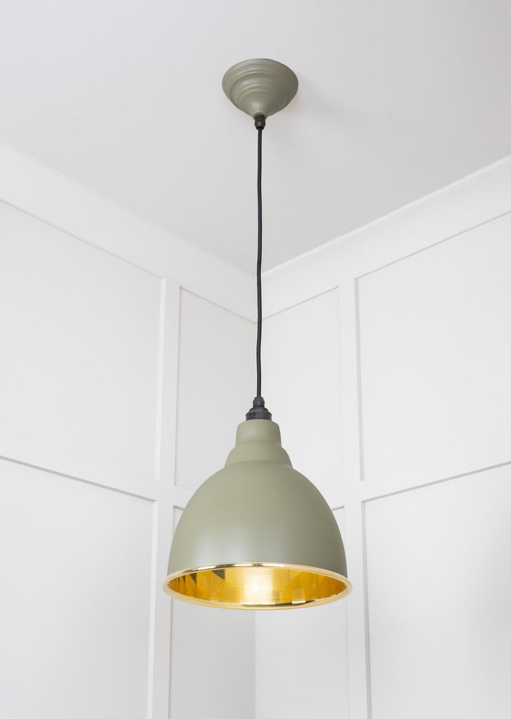 From The Anvil's Smooth Brass Smooth Brass Brindley Pendant