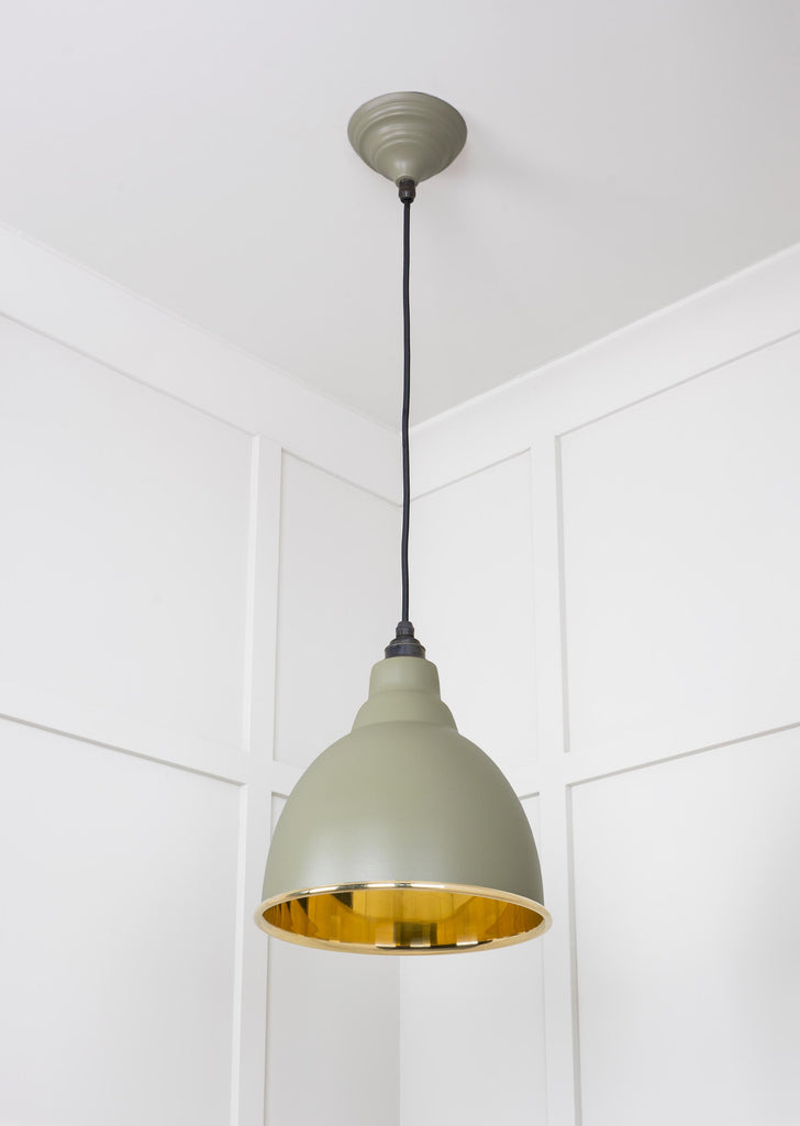 From The Anvil's Smooth Brass Smooth Brass Brindley Pendant