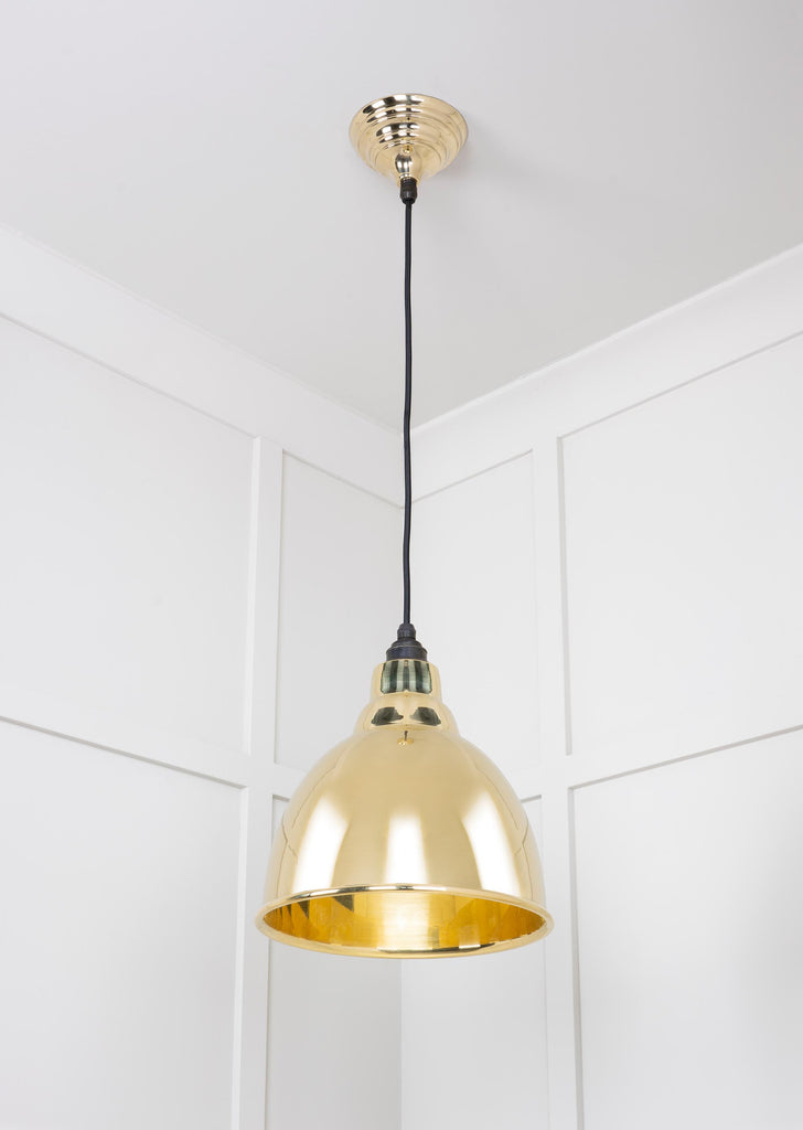 From The Anvil's Smooth Brass Smooth Brass Brindley Pendant