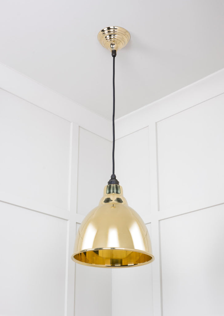 From The Anvil's Smooth Brass Smooth Brass Brindley Pendant