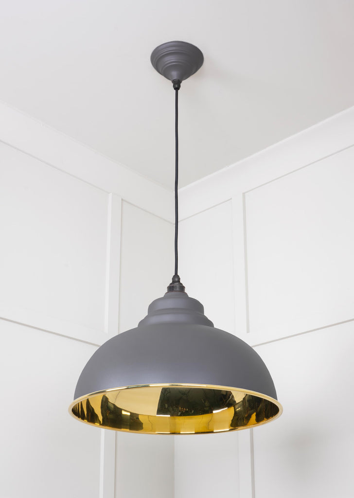 From The Anvil's Smooth Brass Smooth Brass Harborne Pendant