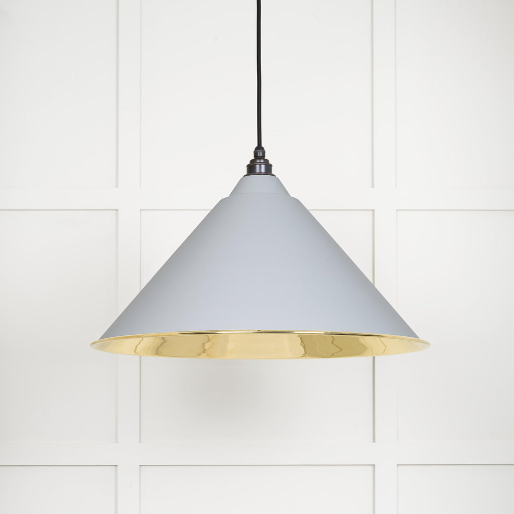 From The Anvil's Smooth Brass Smooth Brass Hockley Pendant