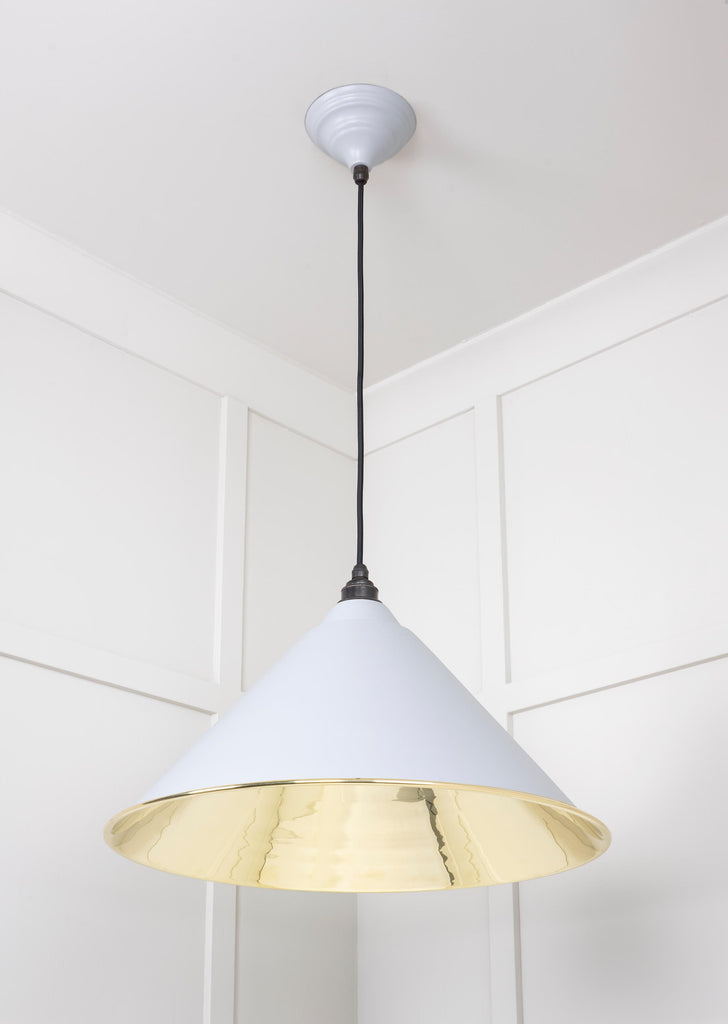 From The Anvil's Smooth Brass Smooth Brass Hockley Pendant