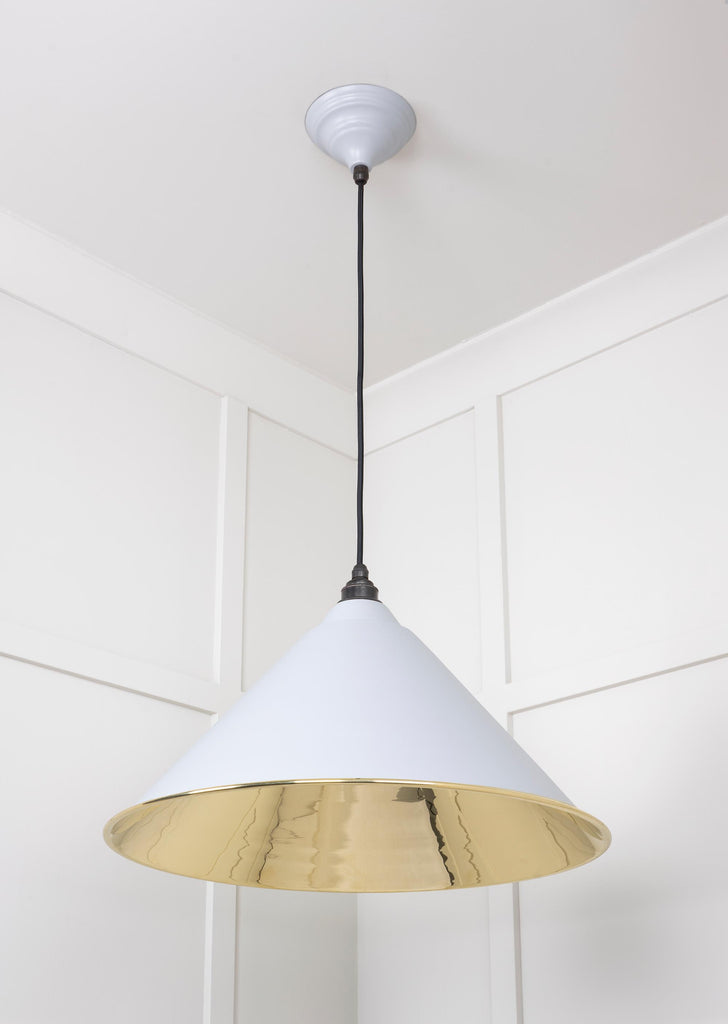 From The Anvil's Smooth Brass Smooth Brass Hockley Pendant