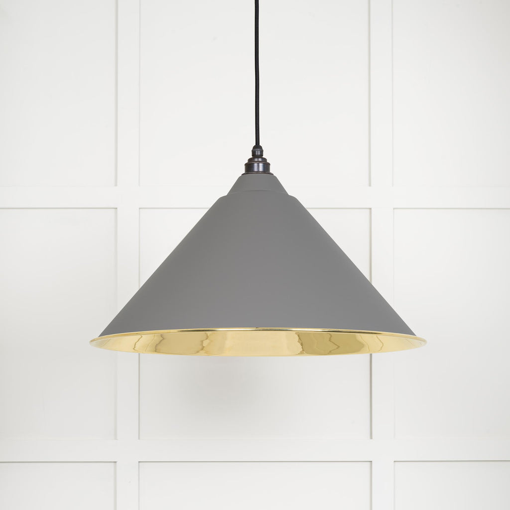 From The Anvil's Smooth Brass Smooth Brass Hockley Pendant