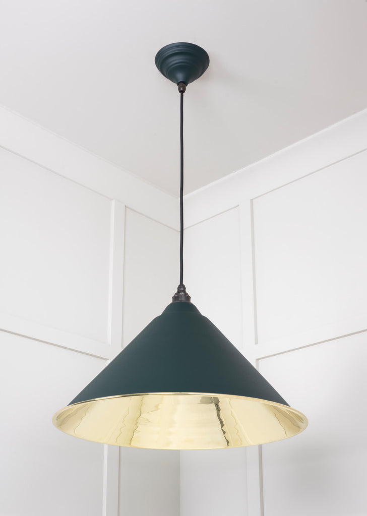 From The Anvil's Smooth Brass Smooth Brass Hockley Pendant