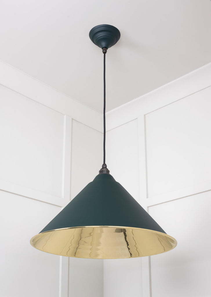 From The Anvil's Smooth Brass Smooth Brass Hockley Pendant