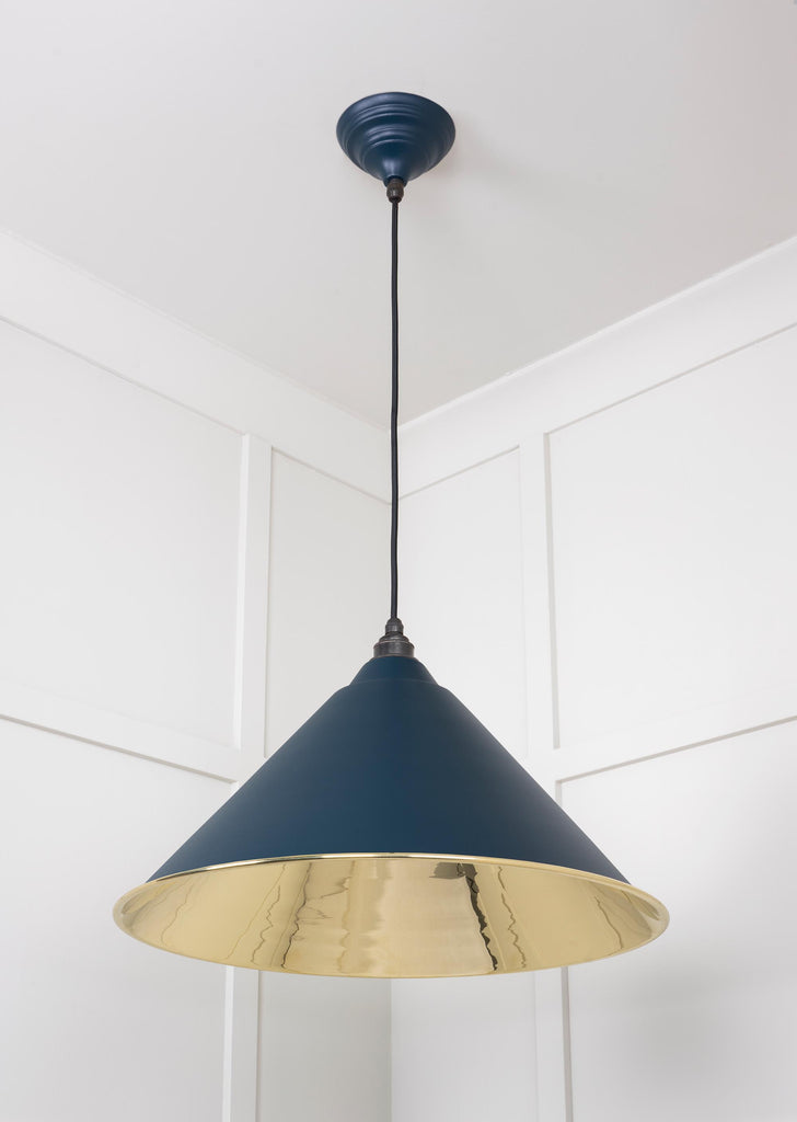 From The Anvil's Smooth Brass Smooth Brass Hockley Pendant