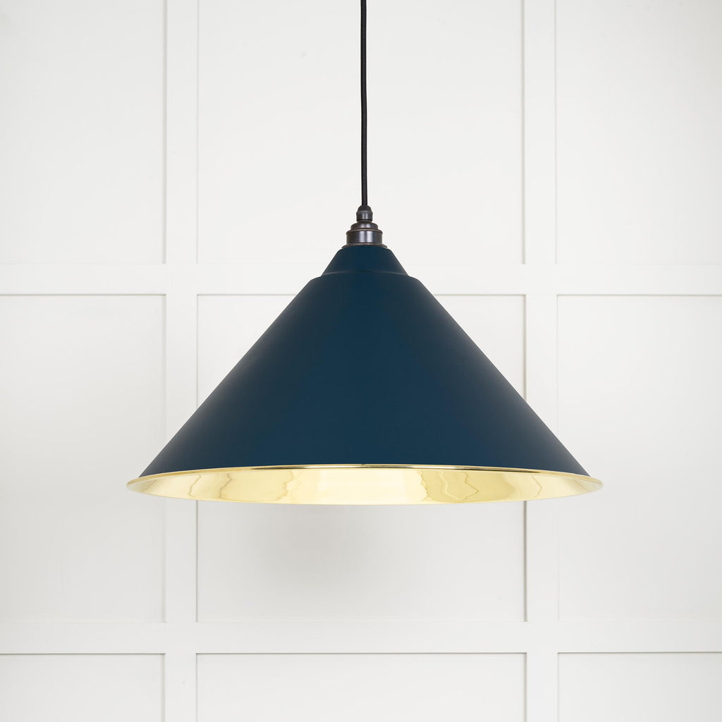 From The Anvil's Smooth Brass Smooth Brass Hockley Pendant