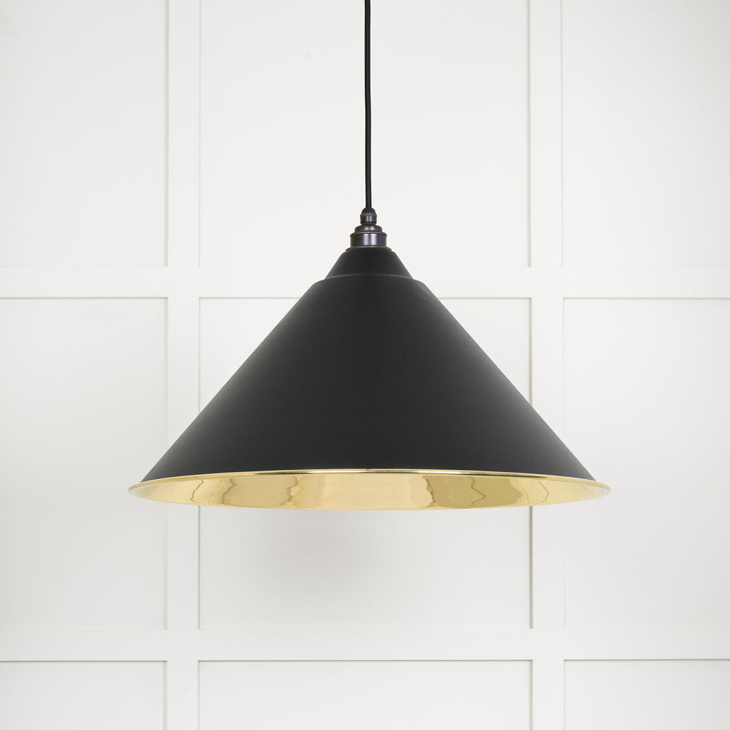 From The Anvil's Smooth Brass Smooth Brass Hockley Pendant