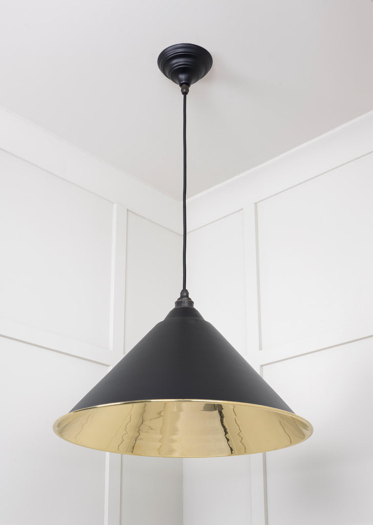 From The Anvil's Smooth Brass Smooth Brass Hockley Pendant