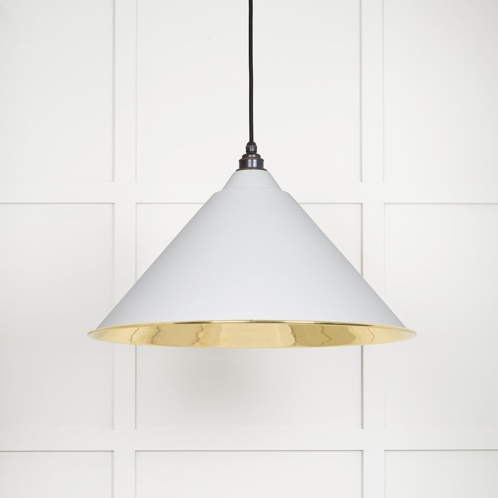 From The Anvil's Smooth Brass Smooth Brass Hockley Pendant