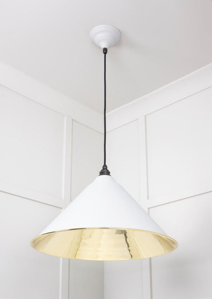 From The Anvil's Smooth Brass Smooth Brass Hockley Pendant