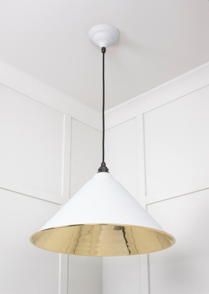 From The Anvil's Smooth Brass Smooth Brass Hockley Pendant