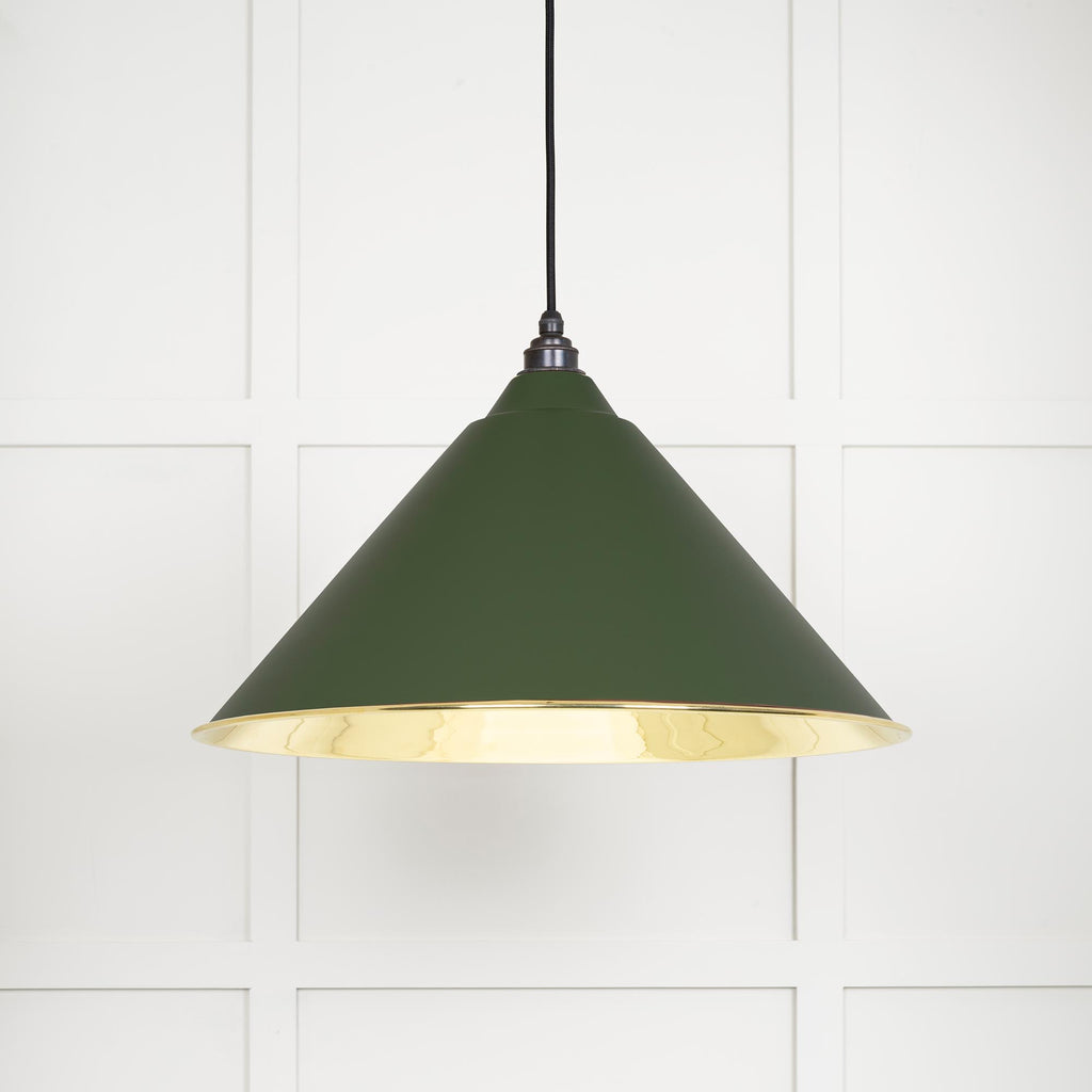 From The Anvil's Smooth Brass Smooth Brass Hockley Pendant