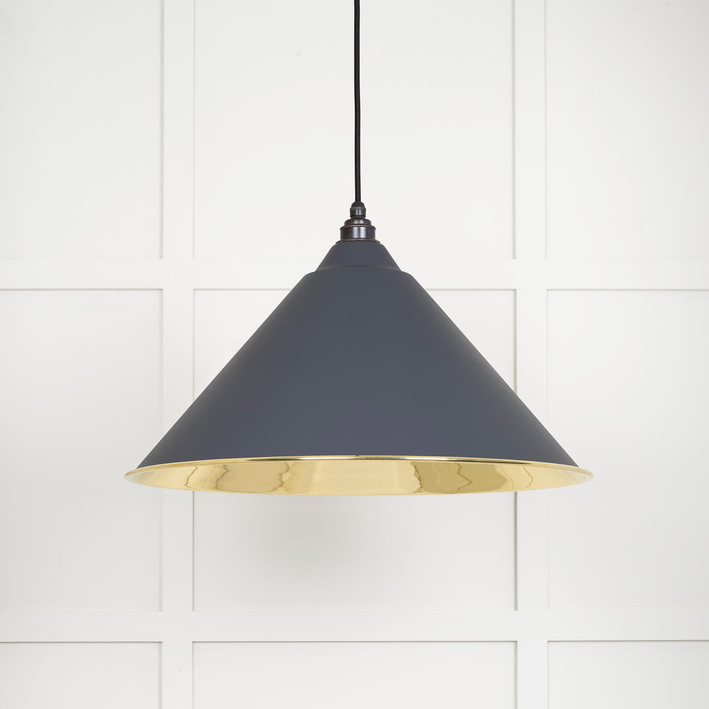 From The Anvil's Smooth Brass Smooth Brass Hockley Pendant