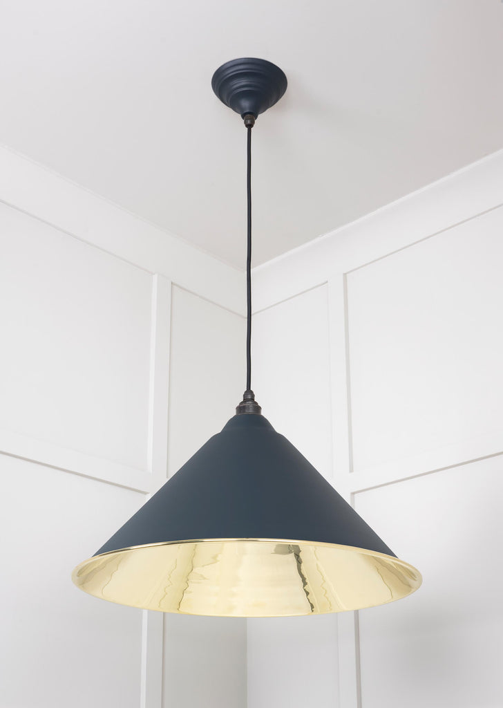 From The Anvil's Smooth Brass Smooth Brass Hockley Pendant