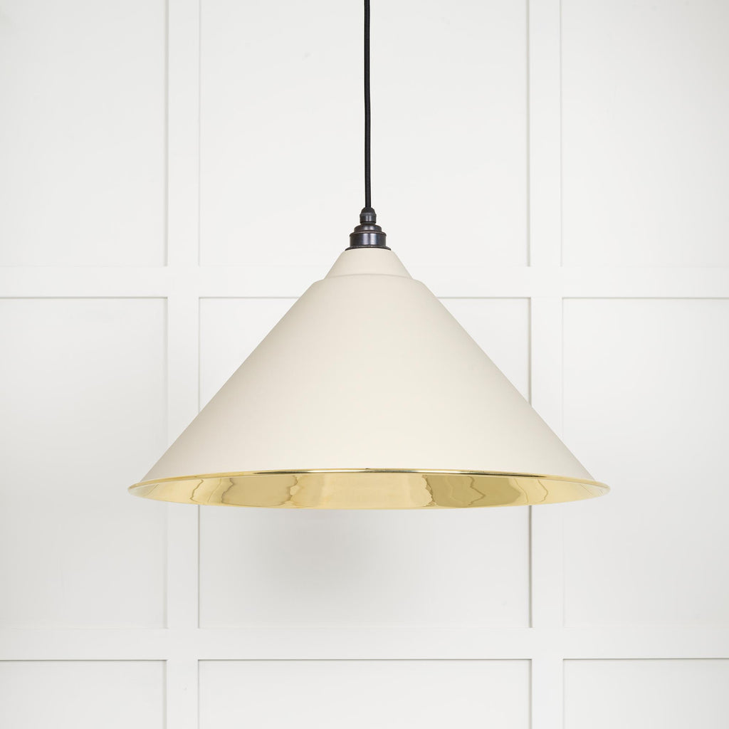 From The Anvil's Smooth Brass Smooth Brass Hockley Pendant