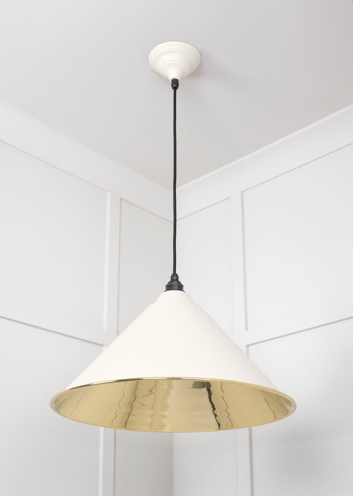 From The Anvil's Smooth Brass Smooth Brass Hockley Pendant