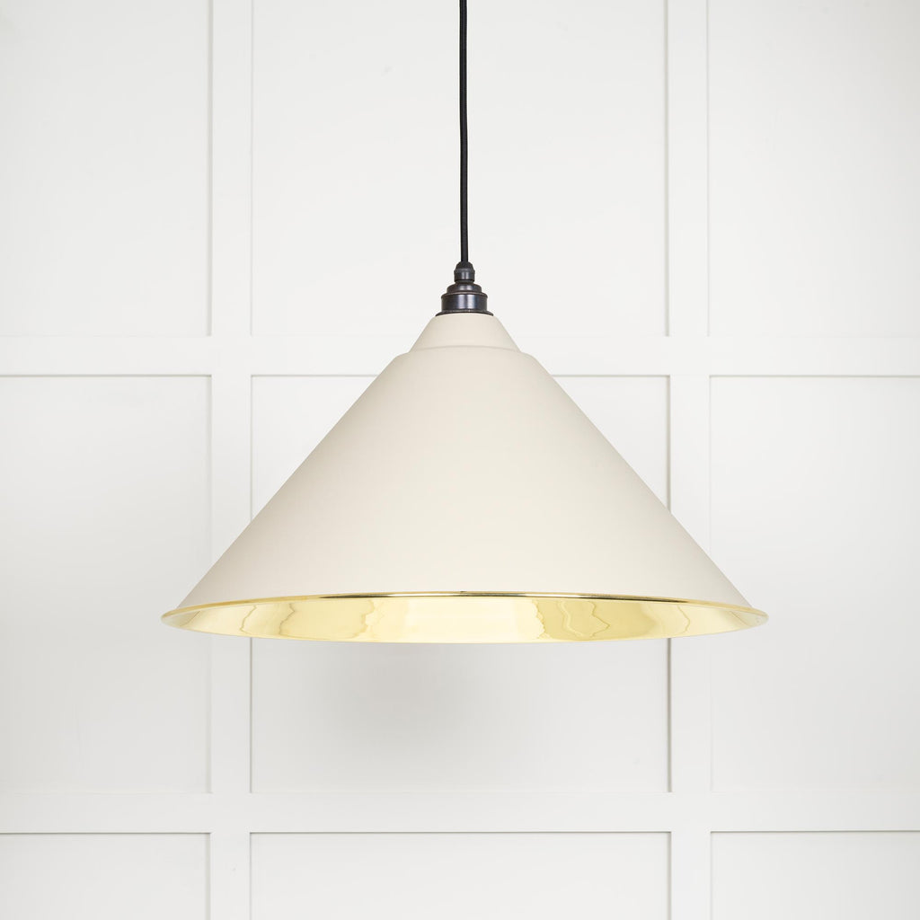 From The Anvil's Smooth Brass Smooth Brass Hockley Pendant