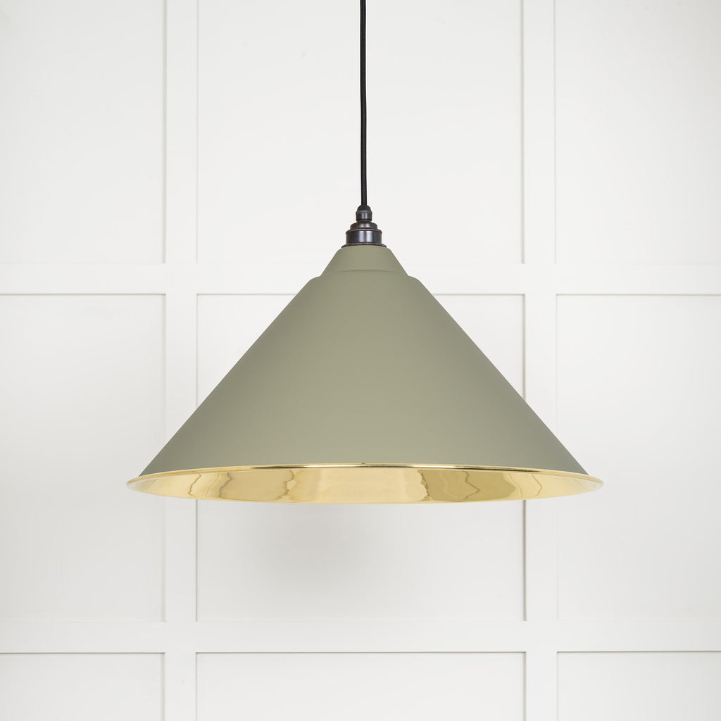 From The Anvil's Smooth Brass Smooth Brass Hockley Pendant