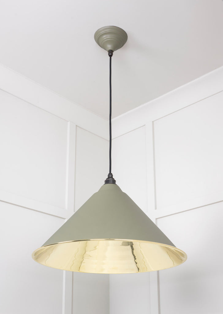 From The Anvil's Smooth Brass Smooth Brass Hockley Pendant