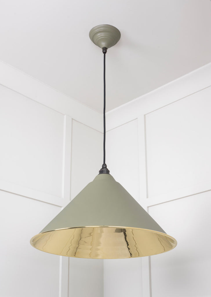 From The Anvil's Smooth Brass Smooth Brass Hockley Pendant