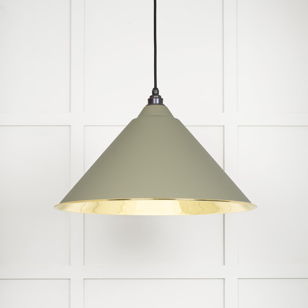 From The Anvil's Smooth Brass Smooth Brass Hockley Pendant