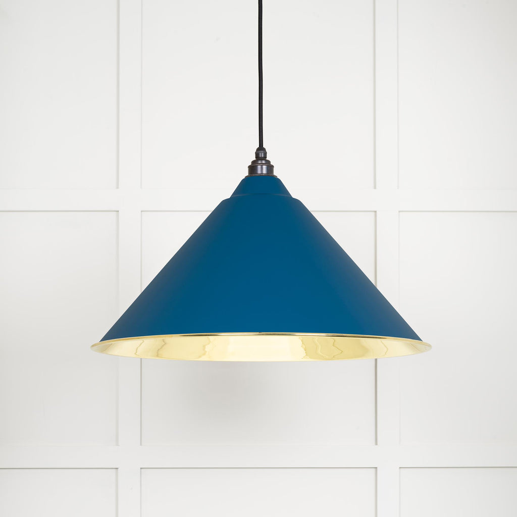 From The Anvil's Smooth Brass Smooth Brass Hockley Pendant