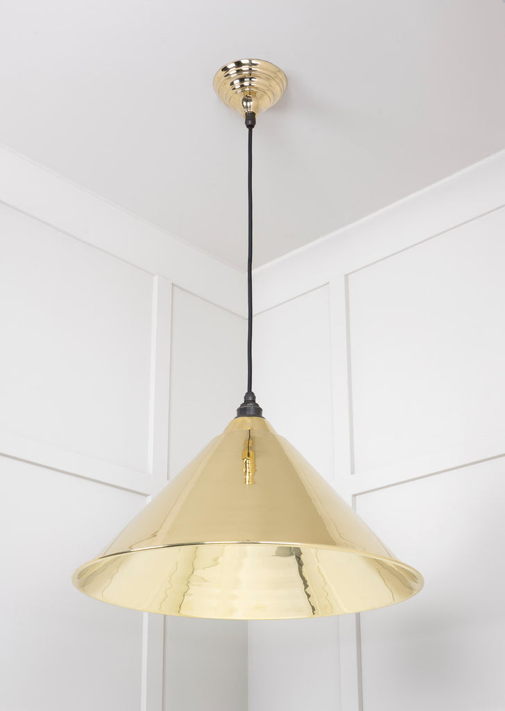 From The Anvil's Smooth Brass Smooth Brass Hockley Pendant