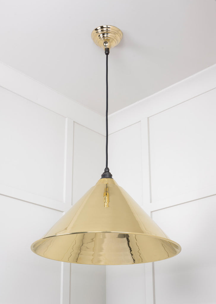 From The Anvil's Smooth Brass Smooth Brass Hockley Pendant