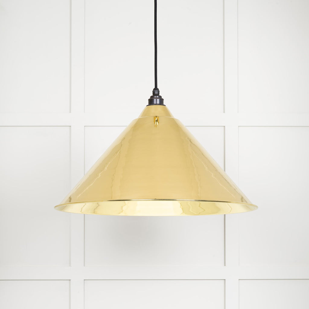 From The Anvil's Smooth Brass Smooth Brass Hockley Pendant