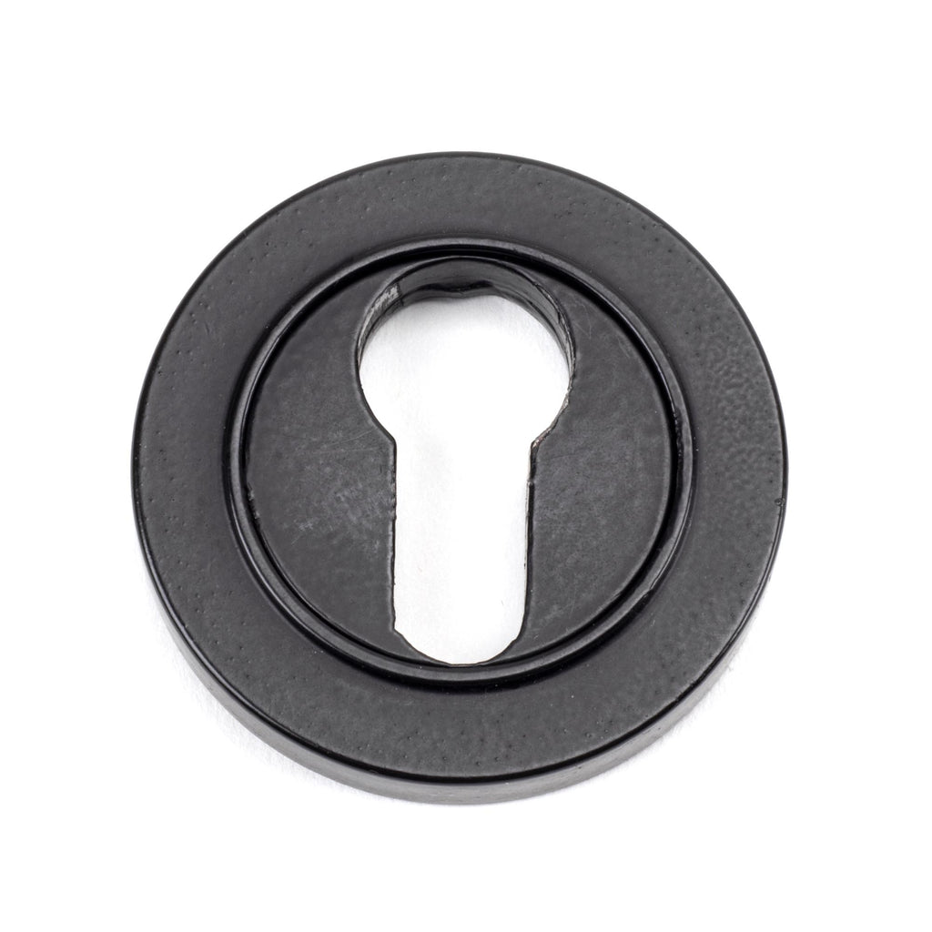 From The Anvil's Matt Black Round Euro Escutcheon