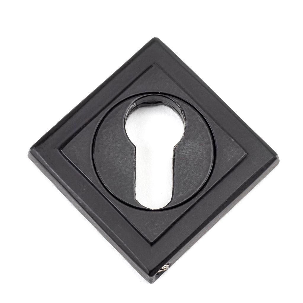 From The Anvil's Matt Black Round Euro Escutcheon