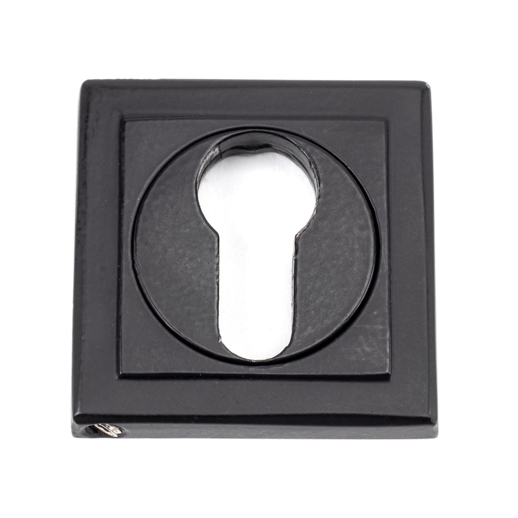 From The Anvil's Matt Black Round Euro Escutcheon